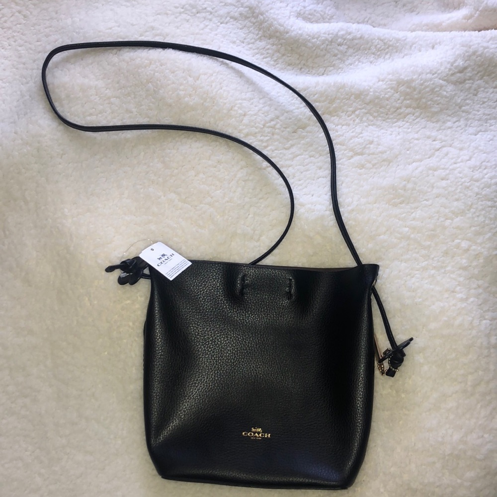 Authentic coach derby crossbody black